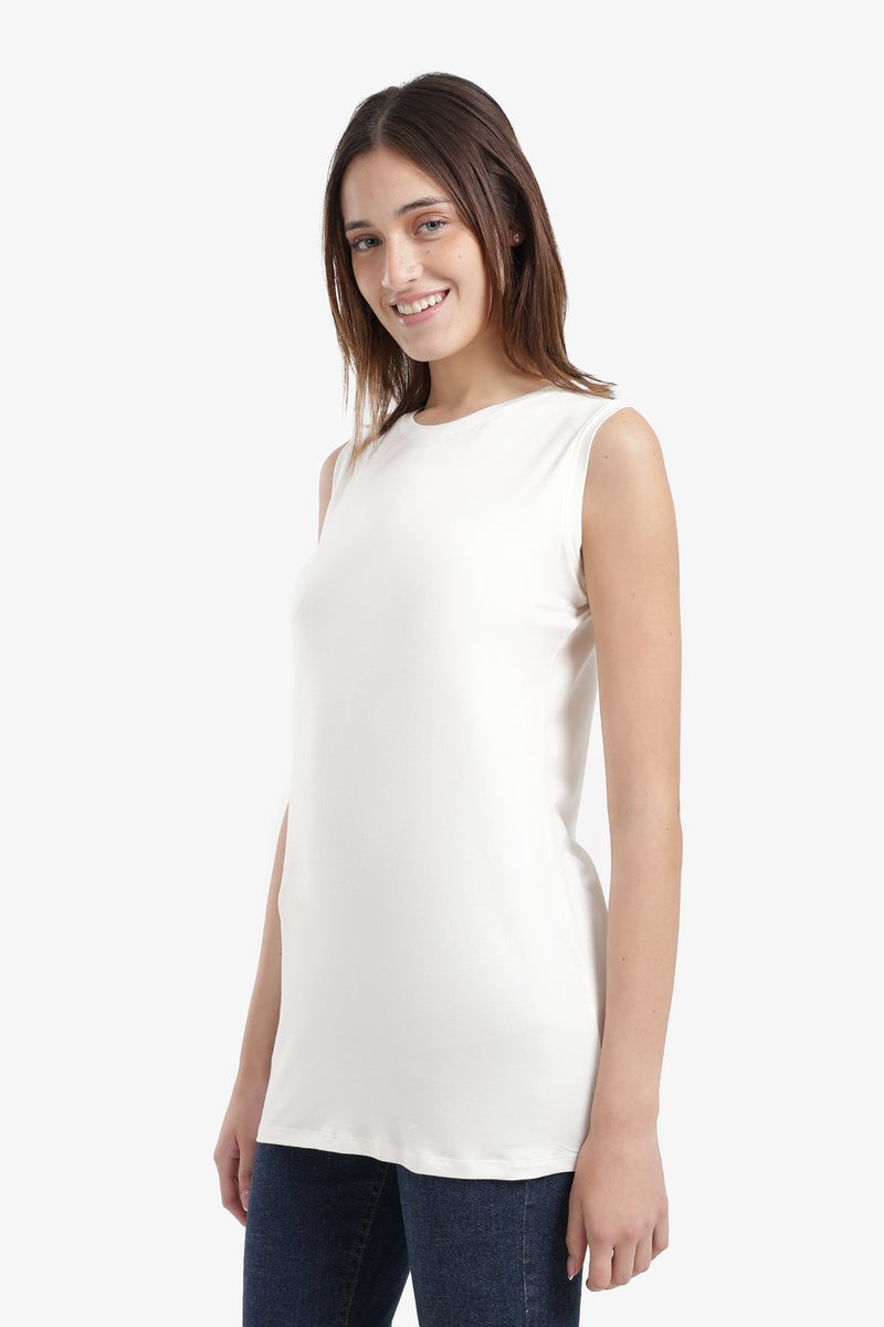 Carina Slim Fit Sleeveless T-Shirt - Image 2
